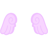 ♡ Cute Chibi Glowing Angel Wings in Pastel Purple