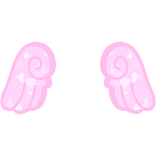 ♡ Cute Chibi Glowing Angel Wings in Pink Hearts