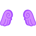 ♡ Cute Chibi Glowing Angel Wings in Purple