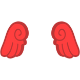 ♡ Cute Chibi Glowing Angel Wings in Red