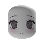 ♡ : Cute Chibi kawaii dizzy kitten face mask