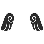 ♡ Cute Chibi Sticker Angel Wings in Black