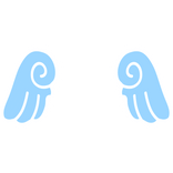 ♡ Cute Chibi Sticker Angel Wings in Blue