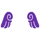 ♡ Cute Chibi Sticker Angel Wings in Dark Purple