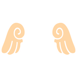 ♡ Cute Chibi Sticker Angel Wings in Orange