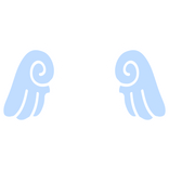 ♡ Cute Chibi Sticker Angel Wings in Pastel Blue