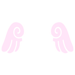 ♡ Cute Chibi Sticker Angel Wings in Pastel Pink