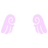 ♡ Cute Chibi Sticker Angel Wings in Pastel Purple