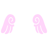 ♡ Cute Chibi Sticker Angel Wings in Pink
