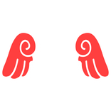 ♡ Cute Chibi Sticker Angel Wings in Red