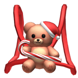 Cute Christmas Bear Backpack with Candy Cane