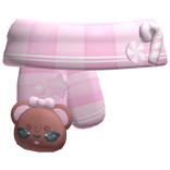 ♡ ꒰ Cute Christmas Brown Bear Scarf in Pink