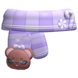 ♡ ꒰ Cute Christmas Brown Bear Scarf in Purple