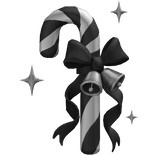 Cute Christmas Candycane Black