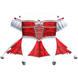 Cute Christmas Elf Dress in Peppermint Red