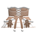 ♡ Cute Christmas Gingerbread Brown Lace Dress 