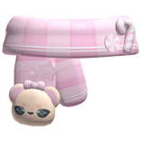 ♡ ꒰ Cute Christmas Tan Bear Scarf in Pink