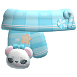 ♡ ꒰ Cute Christmas White Bear Scarf in Blue