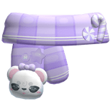 ♡ ꒰ Cute Christmas White Bear Scarf in Purple