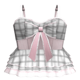 ୨୧ Cute Coquette Plaid Big Bow Ruffle Dollette 3.0