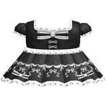 Cute Coquette Ribbon Dress in Black