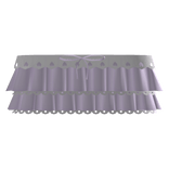 Cute coquette ruffled top w white lace in purple