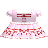 Cute Coquette Valentines Ribbon Dress in Pink