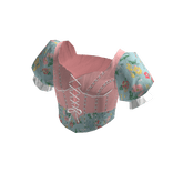 Cute cottagecore corset blue and pink flowers