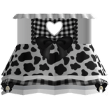 ☁︎ cute cow dress in black