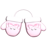 Cute Cozy Pink Winter Bow Mittens [WAIST]