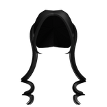 cute curled split long pigtails	