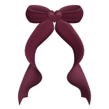 cute curly back bow burgundy