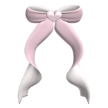 cute curly back bow pink