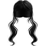 ♡ Cute Curly Doll Anime Pigtails in Black