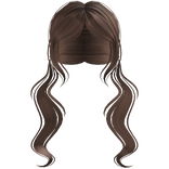 ♡ Cute Curly Doll Anime Pigtails in Brown