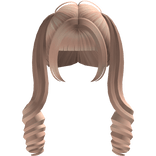 ꒰ ♡ ꒱ cute curly hair in two pigtails w/ bangs