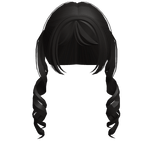 ♡ cute curly long doll pigtails in brown v2