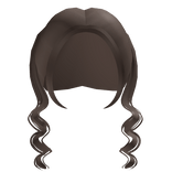 cute curly pigtails brown