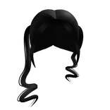 Cute Curly Pigtails in Black