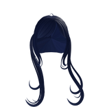 Cute Curly Pigtails In Blue 