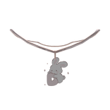 cute d pink bunny initial necklace 1.0