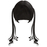 cute dark brown dollette pigtails