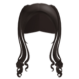 cute dark brown long pigtails