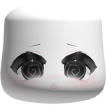 Cute Dazed Swirly Anime Chibi Face Mask
