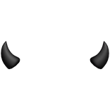 ♡ cute demon horn black
