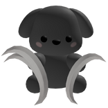 cute dog on hair (white)