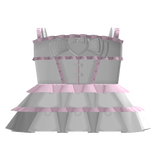 𝜗𝜚┆cute doll backless bow dress pink & white