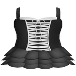 ♡ : cute doll corset dress in black and white