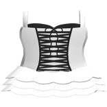  ♡ : cute doll corset dress in white and black
