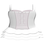 ♡ : cute doll corset dress in white and pink